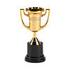 2 3/4" x 5" Mini Winner Cup Black & Gold Plastic Trophies - 12 Pc. Image 1