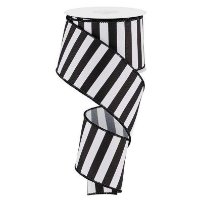 2.5" Medium Horizontal Stripe Ribbon: Black (10 Yard) Image 1