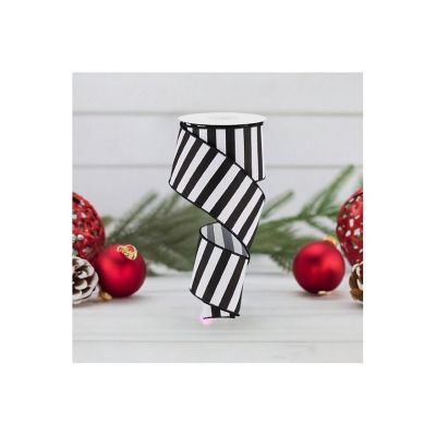 2.5" Medium Horizontal Stripe Ribbon: Black (10 Yard) Image 1