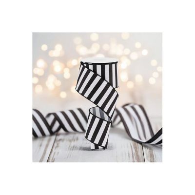 2.5" Medium Horizontal Stripe Ribbon: Black (10 Yard) Image 2