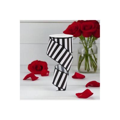 2.5" Medium Horizontal Stripe Ribbon: Black (10 Yard) Image 3