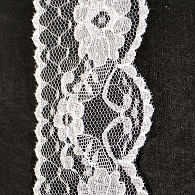 2.5" x 200 Yards White Flat Lace Trim Roll Image 2