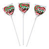 2" 7 oz. Jesus is the Heart of Christmas Swirl Strawberry Lollipops - 12 Pc. Image 1