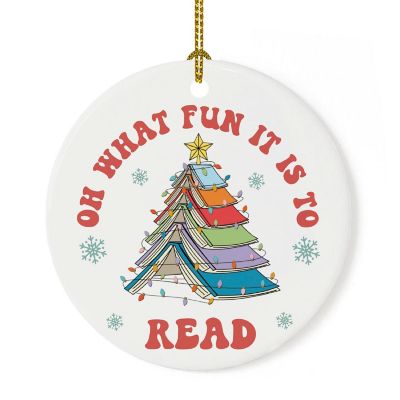 2.8" Ceramic Ornament, Fun To Read Image 2
