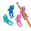 2" Astronaut Character Solid Color Pencil Wrap Rubber Erasers - 24 Pc. Image 1