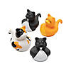 2" Black, White and Orange Cat Ears & Tail Rubber Ducks - 12 Pc. Image 1
