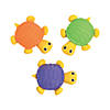 2" Bright Colors Turtle-Shaped Rubber Erasers - 12 Pc. Image 1