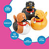 2" Brown, Black and Tan Dog Character Rubber Duck Toys - 12 Pc. Image 2