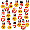 2" Bulk 120 Pc. Holiday Character Santa, Reindeer & Snowman Rubber Ducks Image 1