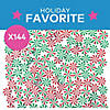 2" Bulk 144 Pc. Peppermint Candy Pattern Red & Green Metal YoYos Image 1