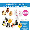 2" Bulk 48 Pc. Animal Vinyl Rubber Ducks Assortment Image 1