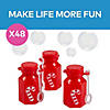 2" Bulk 48 Pc. Mini Candy Cane Plastic Bubble Bottles with Wand Image 2