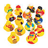 2" Bulk 48 Pc. Sports Players Yellow Rubber Ducks Assortment Image 1