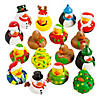 2" Bulk 50 Pc. Christmas Character & Animal Rubber Ducks Assortment Image 1