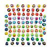 2" Bulk 96 Pc. Mini Mega Everyday Fun Vinyl Kick Ball Assortment Image 1