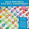 2" Bulk 96 Pc. Mini Mega Everyday Fun Vinyl Kick Ball Assortment Image 2