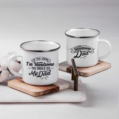 2 Campfire Mug  Handsome/ See My Dad Image 1