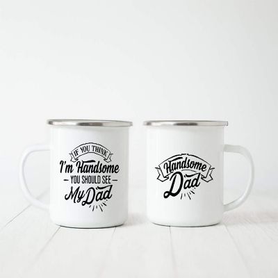 2 Campfire Mug  Handsome/ See My Dad Image 1