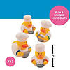 2" Chef Cooking Character Rubber Ducks &amp;#8211; 12 Pc. Image 1