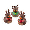 2" Christmas Santa Claus' Reindeer Brown Rubber Ducks Image 1