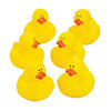 2" Classic Yellow Novelty Rubber Ducks - 6 Pc. Image 1