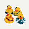 2" Colorful Luau Shirt & Leis Vinyl Rubber Ducks - 12 Pc. Image 3