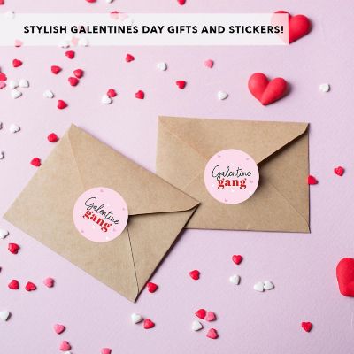 2'' Cute Pink Red Galentine Stickers Image 1