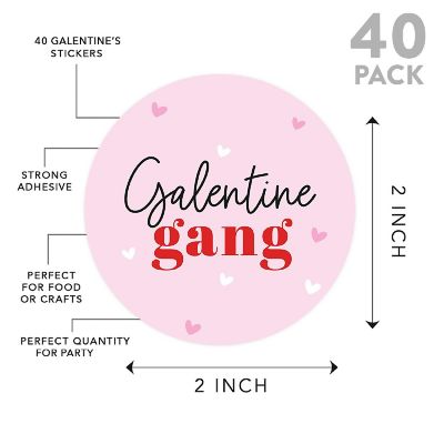 2'' Cute Pink Red Galentine Stickers Image 2