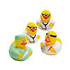 2" Doctor Rubber Ducks with Prescription Pad, Stethoscope & Scrubs - 12 Pc. Image 1