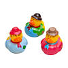 2" Fall Harvest Scarecrow Blue, Green & Pink Rubber Ducks - 12 Pc. Image 1