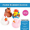 2" Farm Barnyard Farmer & Animal Characters Rubber Ducks - 12 Pc. Image 1