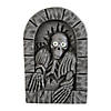 2 Ft. Gray Plastic Skeleton Tombstone with Moving Eyes Halloween Decoration Image 1