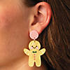 2" Gingerbread Man Christmas Plastic Earrings &amp;#8211; 2 Pc. Image 2