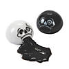 2" Halloween Skull Black & White Vinyl Slime Sucker Toys - 12 Pc. Image 1