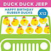 2" Happy Birthday Hats & Noisemakers Yellow Rubber Ducks - 12 Pc. Image 1