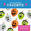 2" Happy Halloween Mummy, Jack-O'-Lantern & Frankenstein Spin Tops - 12 Pc. Image 1