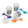 2" Make Your Own Magic Snow Containers with Shovels - 12 Pc. Image 1