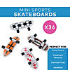 2" Mini Assorted Sports Design Plastic Toy Skateboards - 36 Pc. Image 2