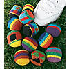 2'' Mini Classic Multicolor Polyester Knitted Kickballs - 12 Pc. Image 2