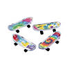 2" Mini Classic Tie-Dye Multicolor Plastic Skateboards - 36 Pc. Image 1