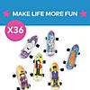 2" Mini Halloween Cute Monsters & Icons Plastic Skateboards - 36 Pc. Image 2