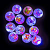 2" Mini Light-Up Glitter Butterfly Rubber Bouncy Balls - 12 Pc. Image 1