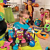 2" Mini Monster Character Bright Colors & Patterns Stress Balls - 12 Pc. Image 1