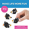 2" Mini Penguin Black & White Plastic Pull-Back Toys - 12 Pc. Image 2