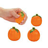 2" Mini Pumpkin-Shaped Orange Foam Stress Toys - 24 Pc. Image 1