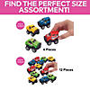 2" Mini Solid Color Pull-Back Plastic Monster Trucks - 12 Pc. Image 4