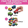 2" Mini Solid Color Pull-Back Plastic Monster Trucks - 4 Pc. Image 3