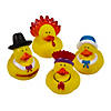 2" Multicolor Fall Thanksgiving-Themed Rubber Ducks &amp;#8211; 12 Pc.  Image 1