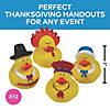 2" Multicolor Fall Thanksgiving-Themed Rubber Ducks &amp;#8211; 12 Pc.  Image 1