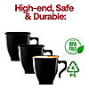 2 oz. Black Square Plastic Mini Coffee Tea Cups - (120 Cups) Image 3
